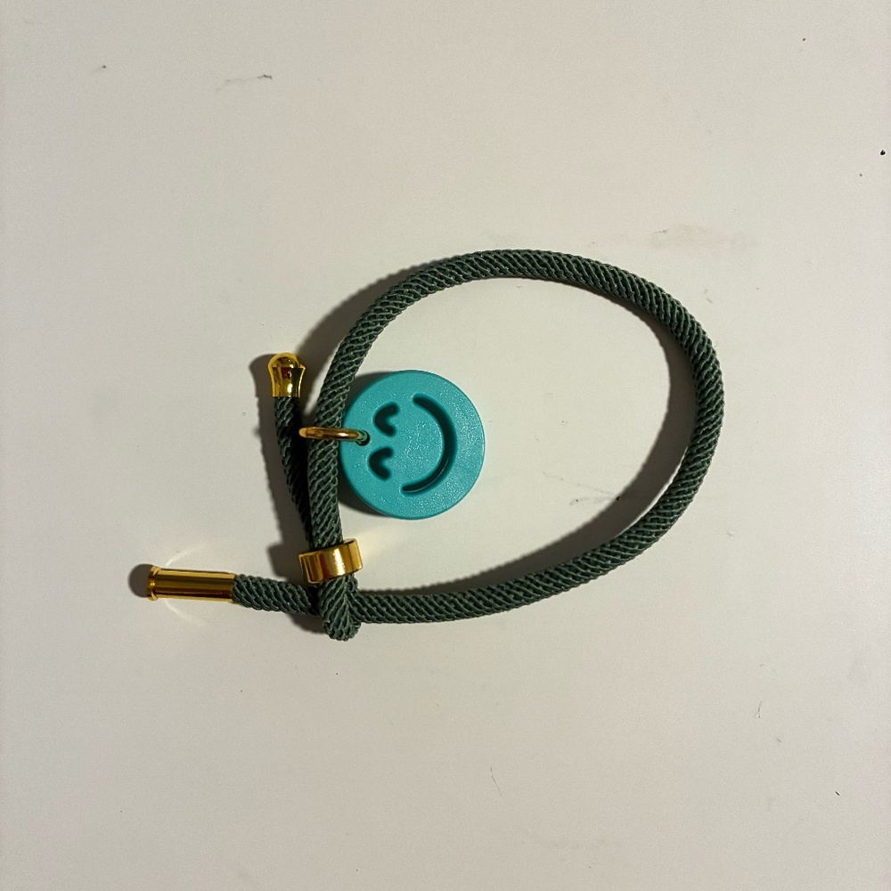 Smiley Face Teal Bracelet